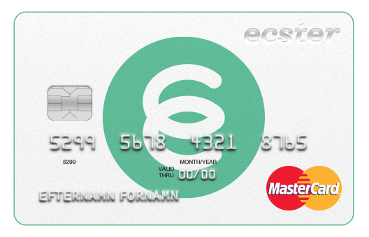 Ecster-kortet som du får kopplat till ditt konto hos Electrolux Home vid delbetalning som betalsätt.